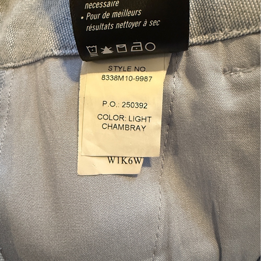 Paige Dallas Chambray Linen High Waist Wide Leg Trouser Women’s Size 00 - Picture 9 of 16
